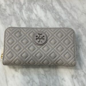 Tory Burch Quilted Gray Wallet